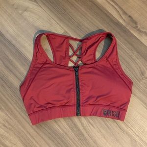 Rise red sports bra